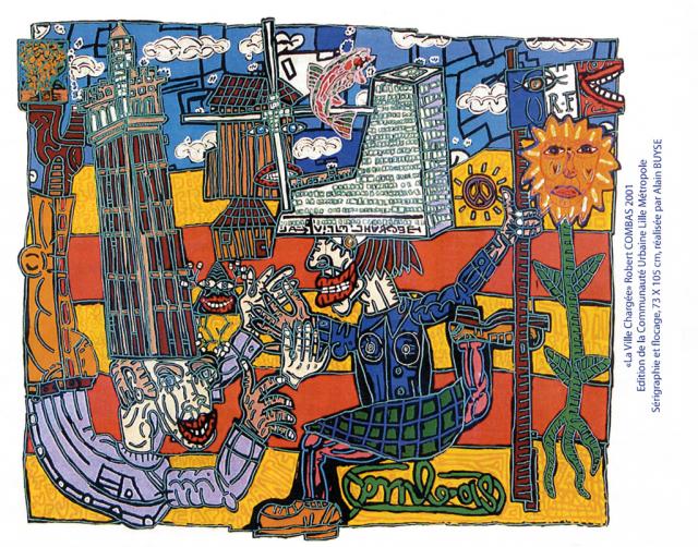 "La ville chargée" - Robert COMBAS