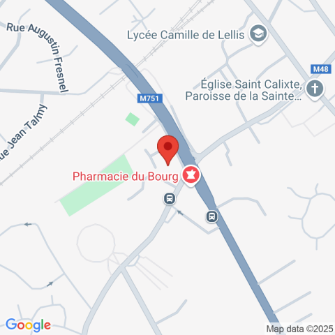 Carte Google Maps affichant la position de la structure