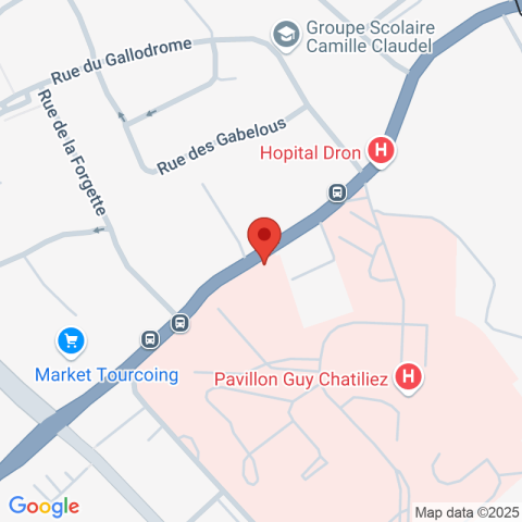 Carte Google Maps affichant la position de la structure