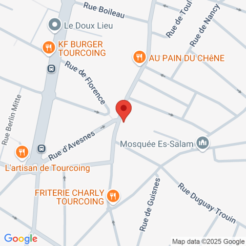 Carte Google Maps affichant la position de la structure