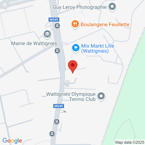 Carte Google Maps affichant la position de la structure