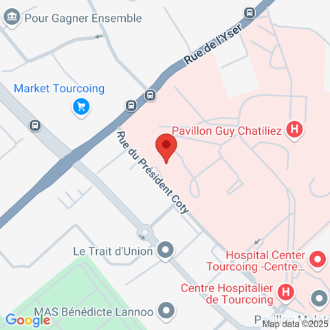 Carte Google Maps affichant la position de la structure